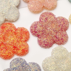 Bunte Harzblumen DIY-Zubehör mit schimmerndem Glitzer und Kristalltextur