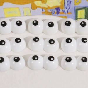 Detailed view of cartoon resin twin eyes accessory for DIY handmade crafts and doll making