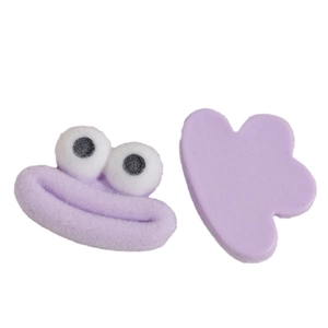 Accessoire en résine de monstre violet et breloque coeur en peluche pour DIY