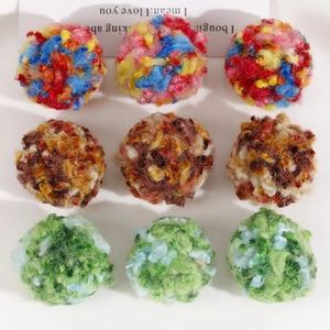 Handmade Colorful Soft Yarn Pom Pom Balls For DIY Jewelry Making Earring Headwear Craft Decoration Accessories For Women