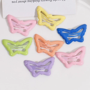 Simpatico Fermaglio per Capelli a Farfalla in Metallo Verniciato Colorato Stile Macaron per Donna Ragazza Accessori per Capelli