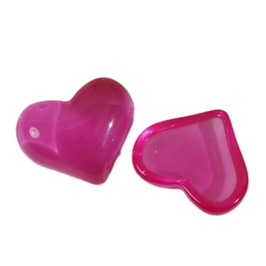 Roze doorschijnende hartvormige harsbedeltjes voor DIY-sieraden en haarclips