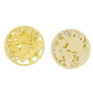Pendentifs chinois dorés évidés à motifs floraux en acrylique pour bijoux DIY