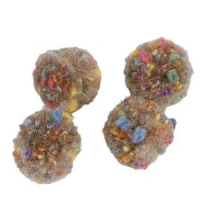 Pompons géométriques colorés de 2cm pour bijoux DIY et accessoires cheveux d'hiver