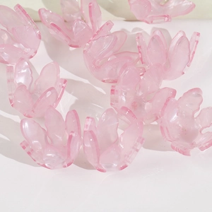Charmantes fleurs en acrylique rose clair pour bijoux DIY et accessoires floraux