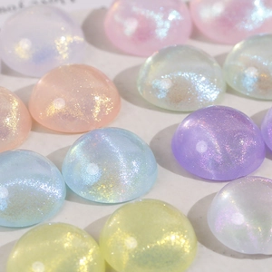 Colorful glitter macaron resin cabochons for DIY jewelry and phone case making