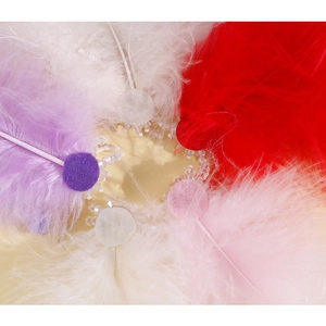 Accessoires de cheveux faits main en plumes d'autruche et perles en cinq couleurs