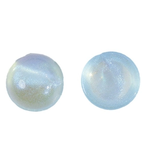 Starry sky light blue iridescent acrylic round beads with cat-eye effect for DIY jewelry