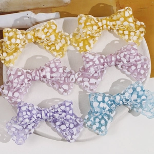 Acetate Bow-knot DIY Jewelry Accessories Checkered Plaid Pattern Butterfly Patch For Hair Clips Sweet Fashion Findings