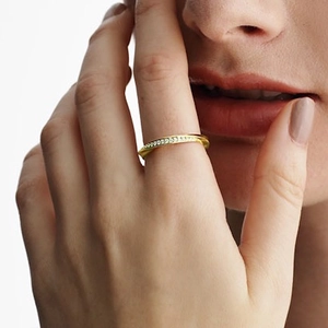 Eleganter Kupfer Zirkon Twisted Wave Ring Für Damen 18K Roségold Beschichtet Strass Kreuzband Ring Täglicher Hochzeitsschmuck