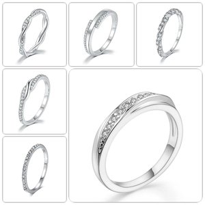 Eleganter Kupfer Zirkonia Gedrehter Kreuz Ring Für Damen Minimalistisch Mode Stapelbar Jubiläums Geschenk Gold Silber Roségold Schmuck