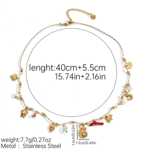 Detail view of bohemian ocean necklace featuring starfish shell and pearl charms