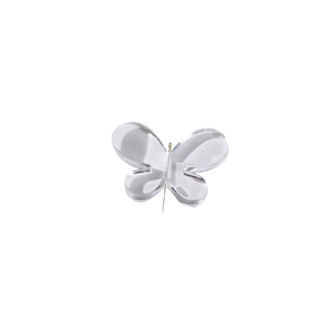 Accessoire papillon en acrylique transparent avec épingle dorée pour bijoux DIY