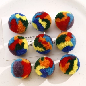 30mm Colorful Round Yarn Pom Poms Plush Balls For DIY Jewelry Making Earrings Hair Accessories Handmade Craft Materials