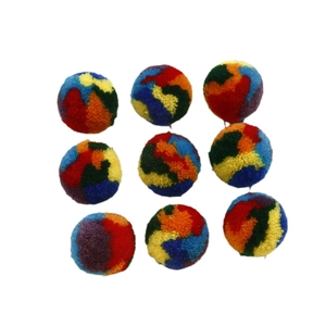 Set of 30mm colorful mixed wool pom poms for DIY jewelry making and craft supplies