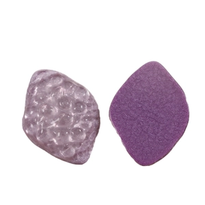 Rhombus purple resin DIY jewelry accessories with textured wave surface and glitter