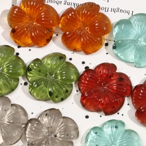 Transparente Kunstharzblumen in verschiedenen Farben für DIY-Haarschmuck-Zubehör