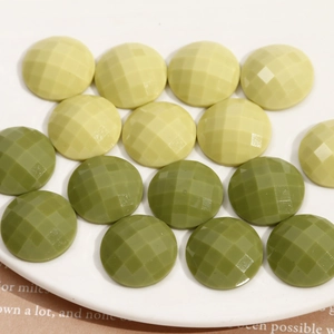 Ciondoli geometrici tondi in resina verde per orecchini e accessori capelli DIY