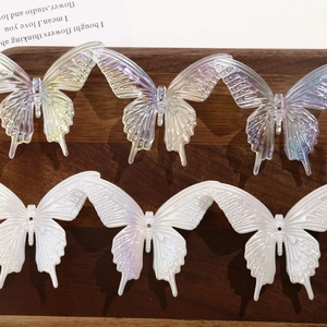 AB coated iridescent acrylic swallowtail butterfly charms for DIY jewelry and accessories