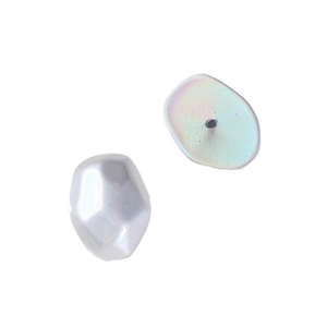 Irregular silver iridescent acrylic DIY jewelry accessories with heart and square shapes