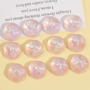 18mm Iridescent Resin Cabochons Flatback Starry Water Ripple Glitter Patches For DIY Earring Hair Clip Phone Case Making Craft
