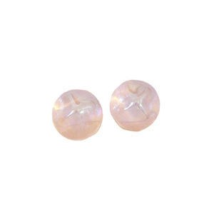 Iridescent pink starry resin cabochons with internal cross texture for DIY jewelry making