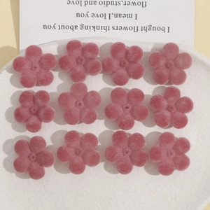 Accessoires de Bijoux DIY en Acrylique Floqué Fleur Rose à Cinq Pétales pour Boucles d'Oreilles et Décorations de Cheveux