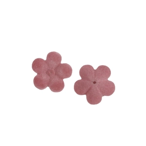 Pampilles fleurs à cinq pétales floquées roses pour bijoux DIY et accessoires faits main