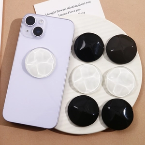 Water ripple resin phone socket in black and white colors for mobile accessories