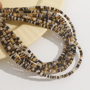3mm natural colorful seashell heishi beads for DIY jewelry making and necklaces