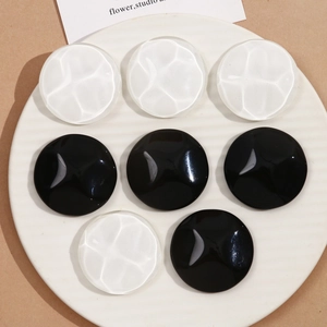 40mm round resin charms with water ripple texture for DIY phone cases and earrings
