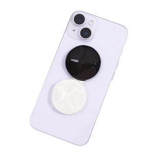 Water ripple textured phone socket grip in black and white for smartphone diy accessories