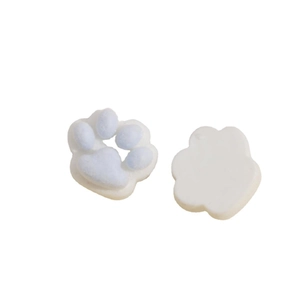 Creative plush cat paw resin charms for DIY hair clips and jewelry accessories