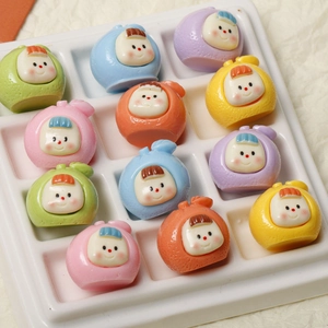 Colorful resin fruit baby cartoon charms for DIY hair clips and jewelry making