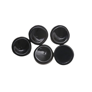 Cinco piezas de cabujones de resina negra redonda de 22mm con superficie texturizada para bricolaje