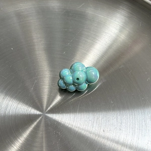 Perle acrylique en forme de nuage dégradé sarcelle pour accessoires de bijoux DIY