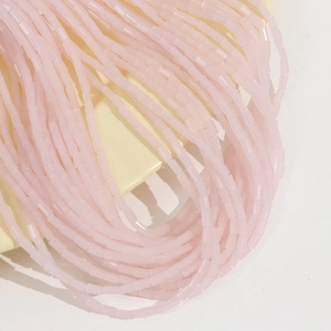 Perline sfaccettate in vetro rosa chiaro per creazione di gioielli fai-da-te