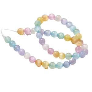 Perles de sélénite arc-en-ciel de 8mm pour la création de bijoux DIY et bracelets