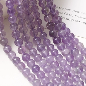 Stränge aus 8mm natürlichen lila Amethyst-Perlen mit glatter Politur und hoher Klarheit