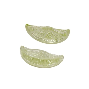 Translucent lime slice resin charms for DIY earrings and creative jewelry making
