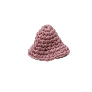 Handmade cotton crochet mini hat accessory in lotus pink for DIY floral and hair crafts