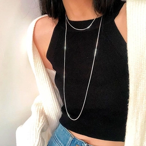 Sexy silver stainless steel snake bone body chain and waist jewelry for women