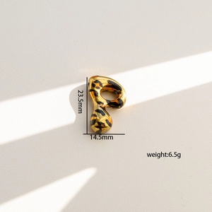 Detalle del colgante de leopardo irregular con dimensiones de 23,5 mm x 14,5 mm