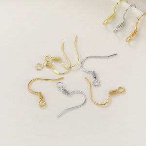 S925 sterling silver gold plated earring hooks for DIY jewelry making accessories