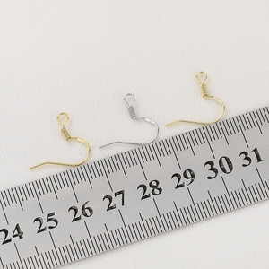 S925 sterling silver fish hook earrings in gold and silver finish with S925 hallmark