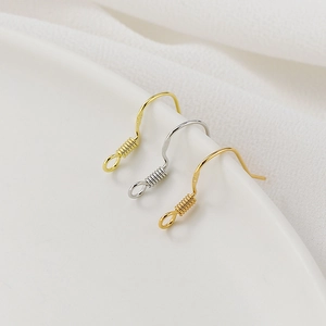 S925 sterling silver gold plated ear hooks for DIY jewelry making in gold and silver
