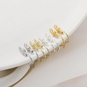 14K gold plated ball ear hooks in assorted metallic finishes for DIY jewelry making