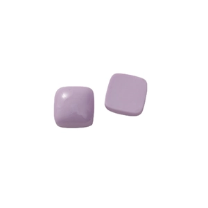 Glossy 15mm macaron purple square resin studs for DIY jewelry and phone case decoration
