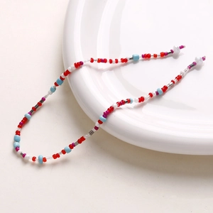Chaîne de lunettes faite à la main en perles de verre avec glands arc-en-ciel colorés