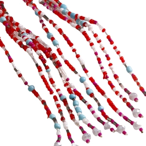 Bracelet à franges arc-en-ciel fait main avec perles de verre et accents argentés fins